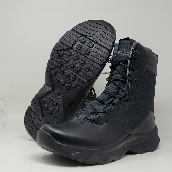Under Armour UA Stellar G2 Tactical Boots  Black 3024946-001 Men's Size 14 New - Picture 1 of 9